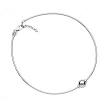 Sterling Silver Single Bead Anklet