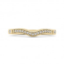 Shah Luxury Round Diamond Wedding Band In 14K Yellow Gold