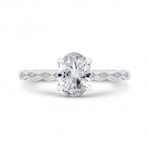 Shah Luxury 14K Two-Tone Gold Diamond Engagement Ring (Semi-Mount)