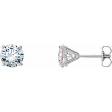 14K White 2 CTW Diamond 4-Prong Cocktail-Style Earrings