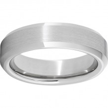 Serinium Beveled Edge Band with Satin Finish