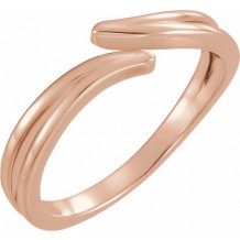 14K Rose Bypass Ring