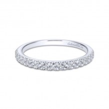 Gabriel & Co. 14k White Gold Contemporary Anniversary Wedding Band