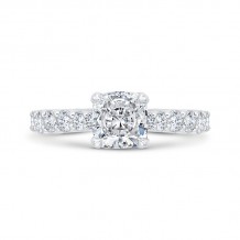 Shah Luxury 14K White Gold Diamond Engagement Ring (Semi-Mount)