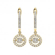 Gems One 10KT Yellow Gold & Diamond Rhythm Of Love Fashion Earrings  - 1/2 ctw