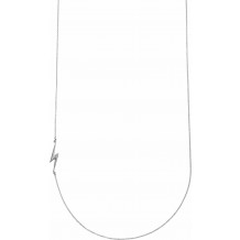 14K White Lightning Bolt 16 Necklace