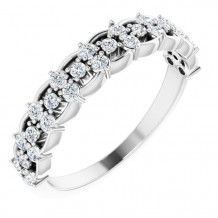 14K White 3/8 CTW Diamond Anniversary Band