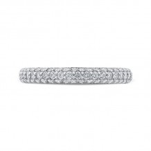 Shah Luxury 14K White Gold Round Diamond Half-Eternity Wedding Band