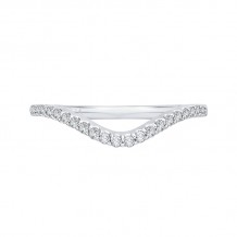 Shah Luxury 14K White Gold Round Diamond Wedding Band