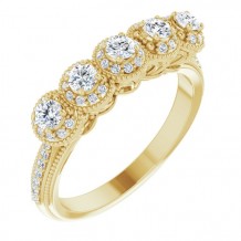 14K Yellow 1/2 CTW Diamond Anniversary Band