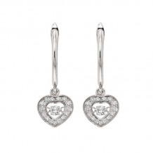 Gems One 14KT White Gold & Diamond Rhythm Of Love Fashion Earrings  - 1/4 ctw