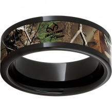 Black Diamond Ceramic Pipe Cut Band with RealtreeXtra Green Inlay