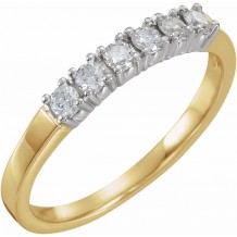 14K Yellow & White 1/4 CTW Diamond Anniversary Band