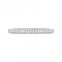 Shah Luxury 14K White Gold Round Diamond Eternity Wedding Band