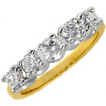 14K Yellow 1 CTW Diamond Anniversary Band