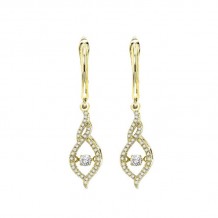 Gems One 14KT Yellow Gold & Diamond Rhythm Of Love Fashion Earrings  - 3/8 ctw