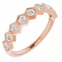 14K Rose 1/3 CTW Diamond Stackable Ring