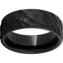 Thor?Black Diamond Ceramic Textured Ring