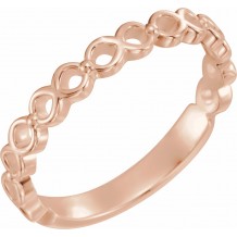 14K Rose  Stackable Ring