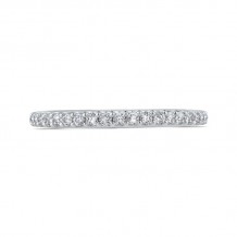 Shah Luxury 14K White Gold Round Diamond Half-Eternity Wedding Band