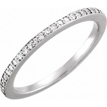 14K White 1/8 CTW Diamond Matching Band