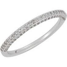 14K White 1/5 CTW Diamond Band