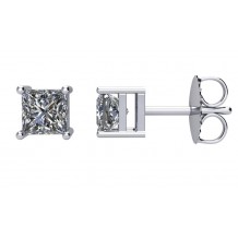 14K White 1 CTW Diamond Earrings