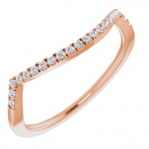 14K Rose 1/10 CTW Diamond Band for 4.25 mm Ring