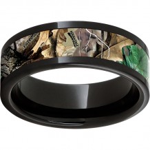 Black Diamond Ceramic Pipe Cut Band with Realtree Timber Inlay