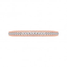 Shah Luxury Round Diamond Eternity Wedding Band In 14K Rose Gold