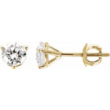 14K Yellow 1 CTW Diamond Earrings