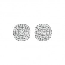 Henri Daussi 14k White Gold Diamond Stud Earrings