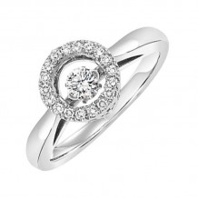 Gems One 10KT White Gold & Diamond Rhythm Of Love Fashion Ring  - 1/4 ctw