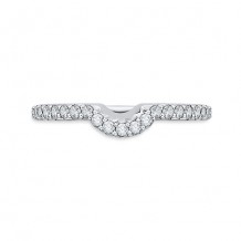 Shah Luxury 18k White Gold Diamond Carizza Wedding Band