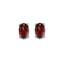 Gems One 14Kt White Gold Garnet (1 Ctw) Earring