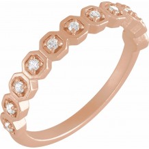 14K Rose 1/6 CTW Diamond Anniversary Band