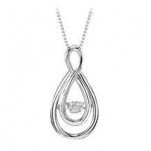 Sterling Silver Diamond Rythm Of Love Pendant