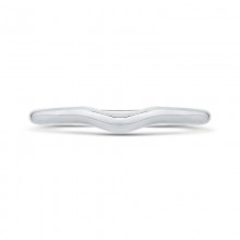 Shah Luxury Plain Wedding Band In 14K White Gold