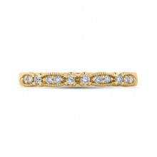 Shah Luxury 14K Yellow Gold Round Diamond Wedding Band