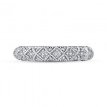 Shah Luxury Round Diamond Half-Eternity Wedding Band In 14K White Gold