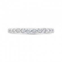 Shah Luxury 14K White Gold Round Diamond Wedding Band