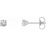 14K White 1/2 CTW Diamond 4-Prong Cocktail-Style Earrings photo