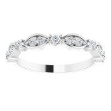 14K White 1/3 CTW Diamond Anniversary Band photo 3