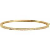 14K Yellow 1/3 CTW Diamond Bangle Bracelet photo