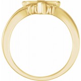 14K Yellow 13 mm Cross Ring photo 2