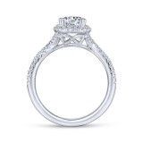 Gabriel & Co. 14k White Gold Contemporary Halo Engagement Ring photo 2