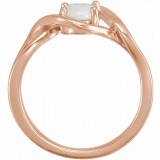 14K Rose Opal Freeform Ring photo 2