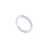 Gabriel & Co. 14k White Gold Contemporary Diamond Wedding Band photo 3