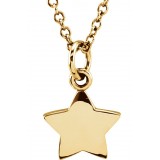 14K Yellow Tiny Poshu00ae Star 16-18 Necklace photo