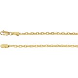 14K Yellow 2.5 mm Diamond-Cut Cable 7 Chain photo